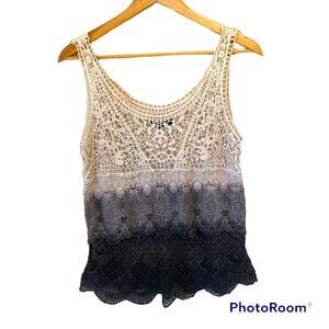 American Eagle Crochet Tank Top Womens Small Shirt Romantic Boho Coquette Fairy